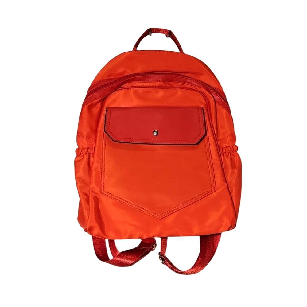 Red Backpack with Durable Fabric and Adjustable Straps